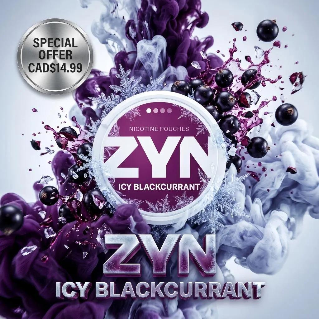 ZYN-Icy-Blackcurrant supplied by canpouch, the premier Canadian local distributor of premium flavored white pouches. Authentic products with fast domestic shipping across Canada.