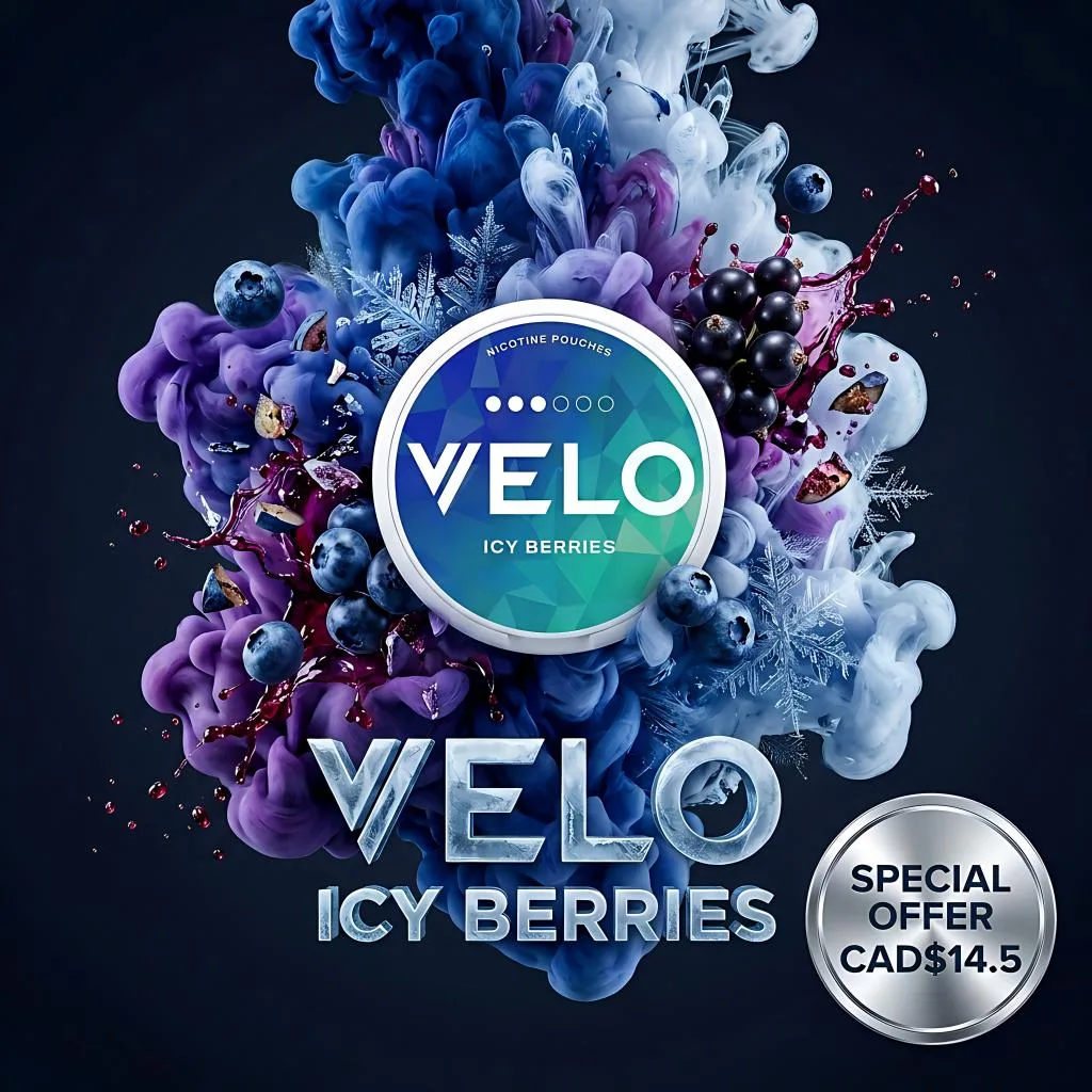 VELO-Icy-Berries supplied by canpouch, the premier Canadian local distributor of premium flavored white pouches. Authentic products with fast domestic shipping across Canada.