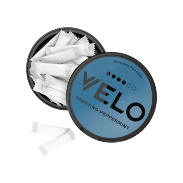 velo-freezing-peppermint-10-9mg-sweden-open-can VELO Freezing Peppermint 10.9mg open can with nicotine pouches