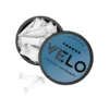 VELO Freezing Peppermint 17mg open can with nicotine pouches