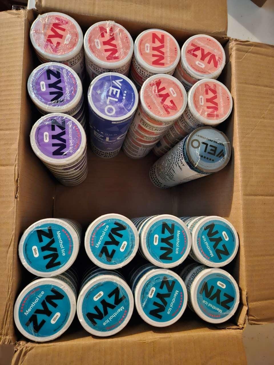 CanPouch inventory with ZYN and VELO nicotine pouches