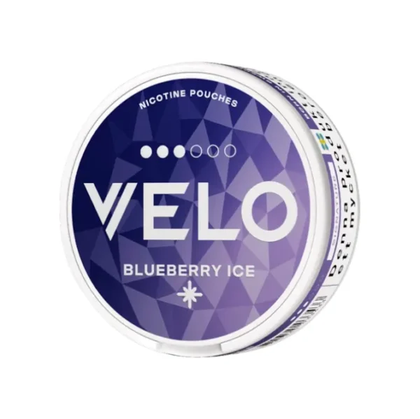 VELO Blueberry Ice 8mg can left angle view