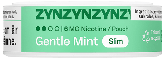 ZYN Gentle Mint 6mg can label