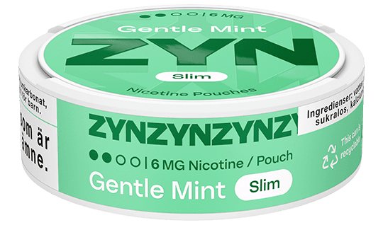 ZYN Gentle Mint 6mg can side view