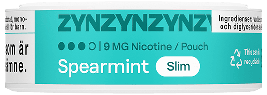 ZYN Spearmint 9mg can label