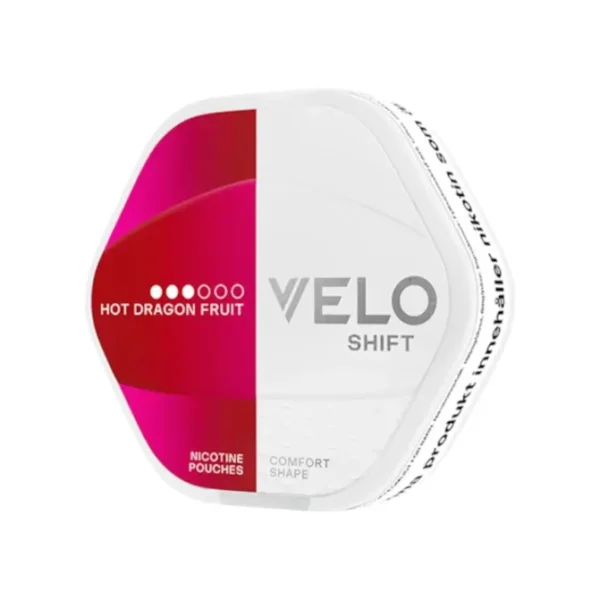 VELO Shift Hot Dragon Fruit 8mg Sweden Angle Right VELO Shift Hot Dragon Fruit 8mg nicotine pouches Sweden angle right