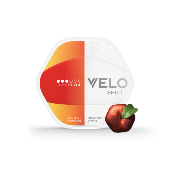 VELO Shift Hot Peach 8mg nicotine pouches Sweden front