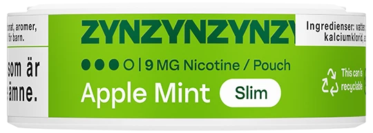 ZYN Apple Mint 9mg Sweden label