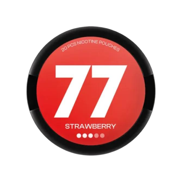77 Strawberry 10.4mg European Market nicotine pouches front view
